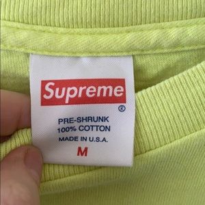 Supreme Neon Yellow Tee
